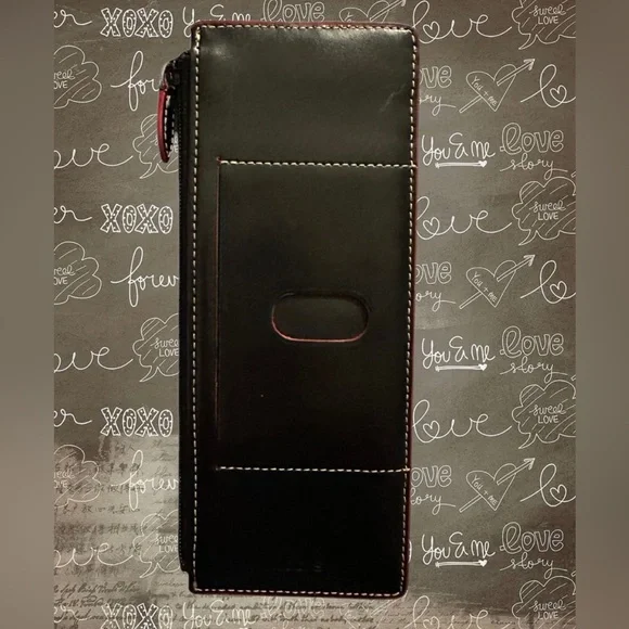 LODIS Black Leather Audrey Long Stacker Card Case  NWOT - Picture 6 of 7